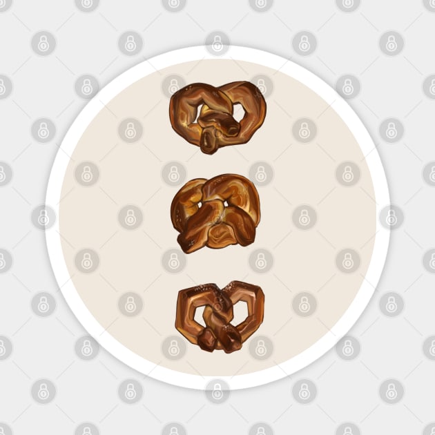 Pretzel Set Magnet by evumango